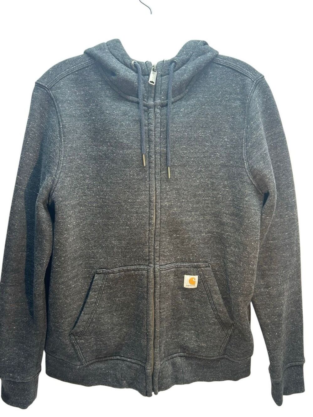 Carhartt Women’s Med Full Zip Hoodie Sherpa Lined Relaxed Fit Jacket Charcoal Gr